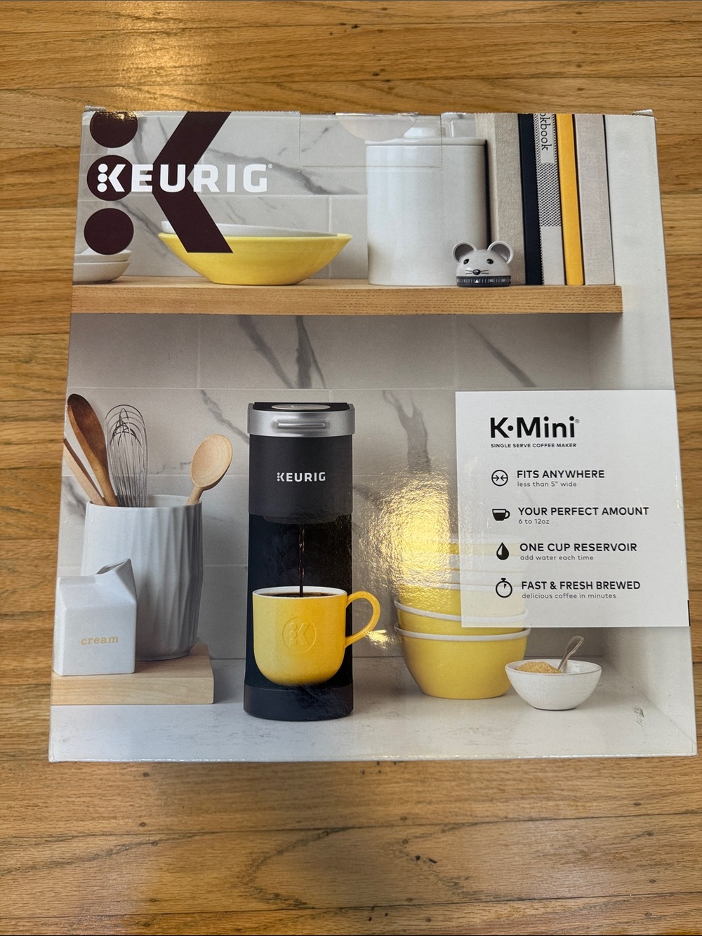 Keurig K-Mini Single Serve Coffee Maker — Black and Yellow Accents